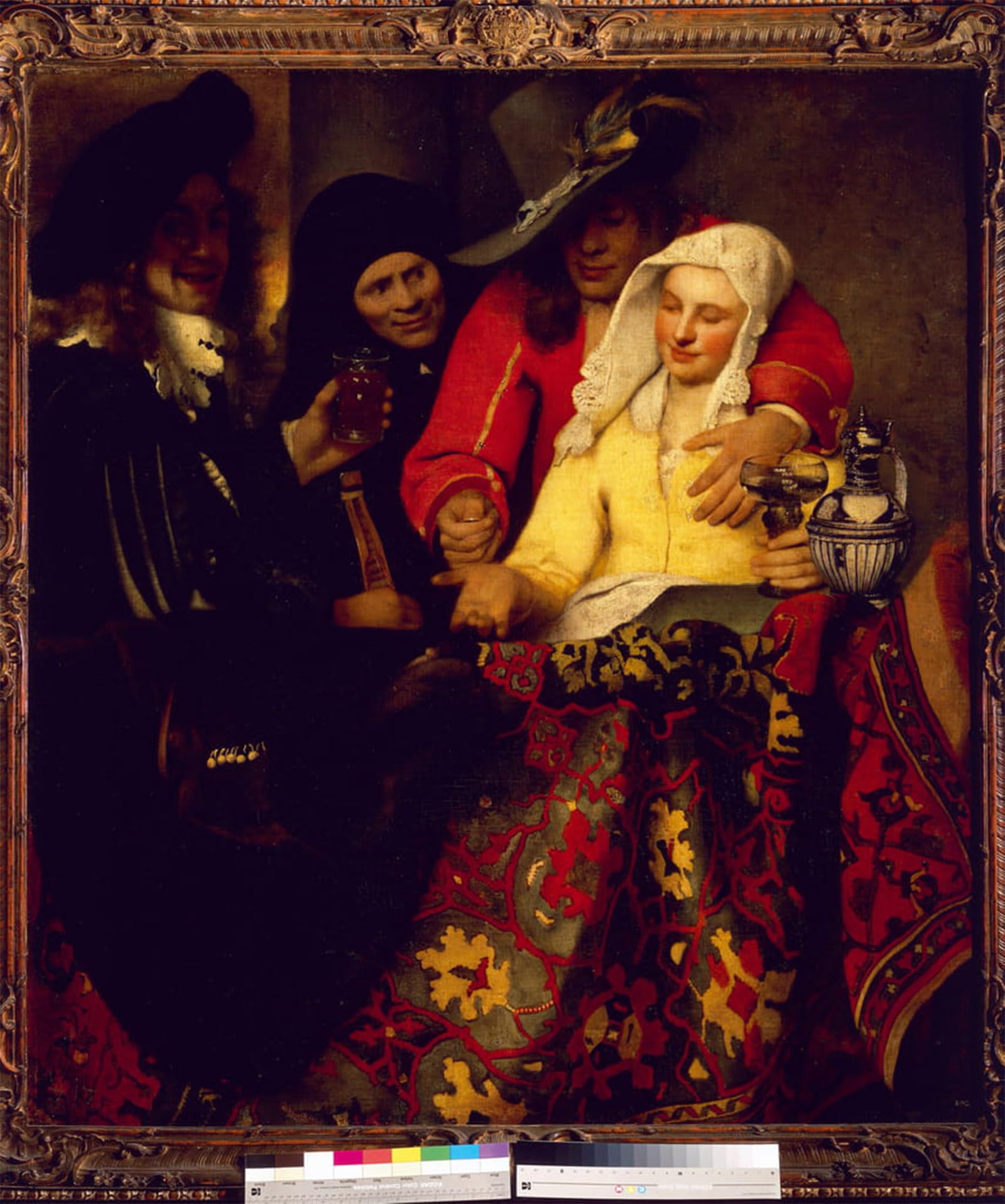 ARTXLXXBN Famous Painting Canvas Artwork Graffiti Print the Procuress by Jan Vermeer Portrait Canvas Image for Home Decor 60x90cm