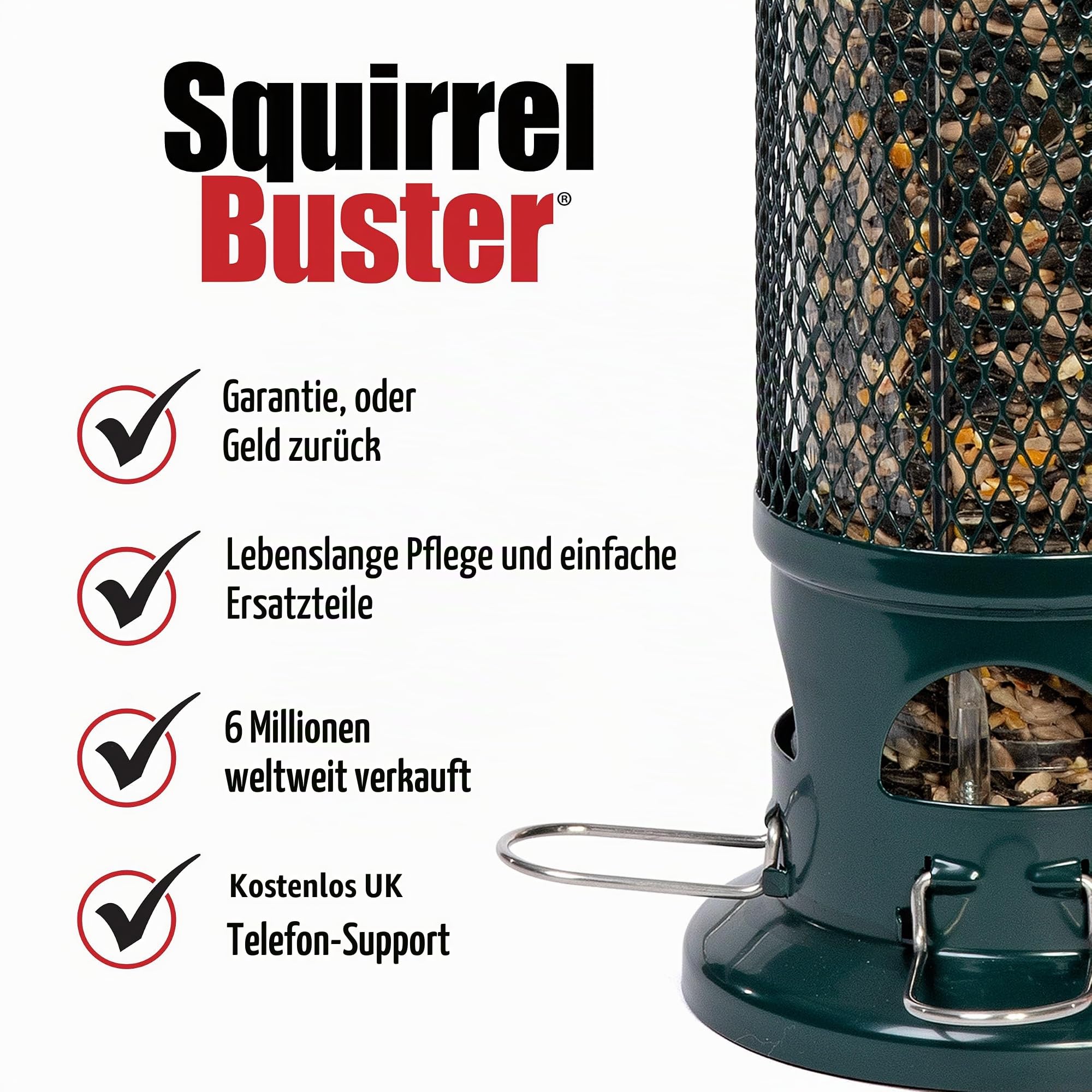 The Squirrel Buster Vogelfutterstation, eichhörnchensicher