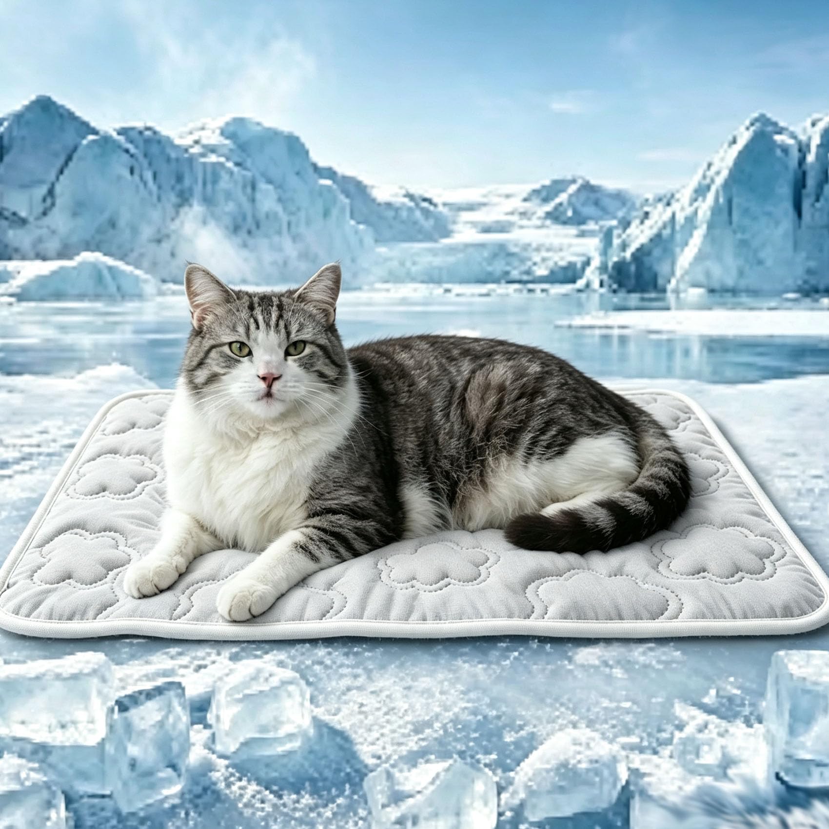 Kovah Cooling Mat, Gel-Free 3 to 4 Degrees Cooler in Minutes (Gray, XL)