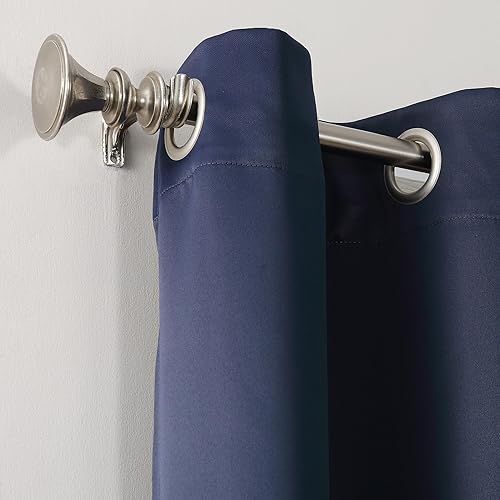 Miniatura 2 de Sun Zero Easton Blackout Energéticamente eficiente - Cortina con ojales panel 101 m x 160 m color azul marino