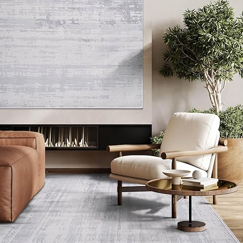 Miniatura 7 de CAMILSON Alfombra moderna de lujo de 8 x 10 pies, estilo vintage, abstracto, suave, de pelo medio, resistente a las manchas, fácil de limpiar, no