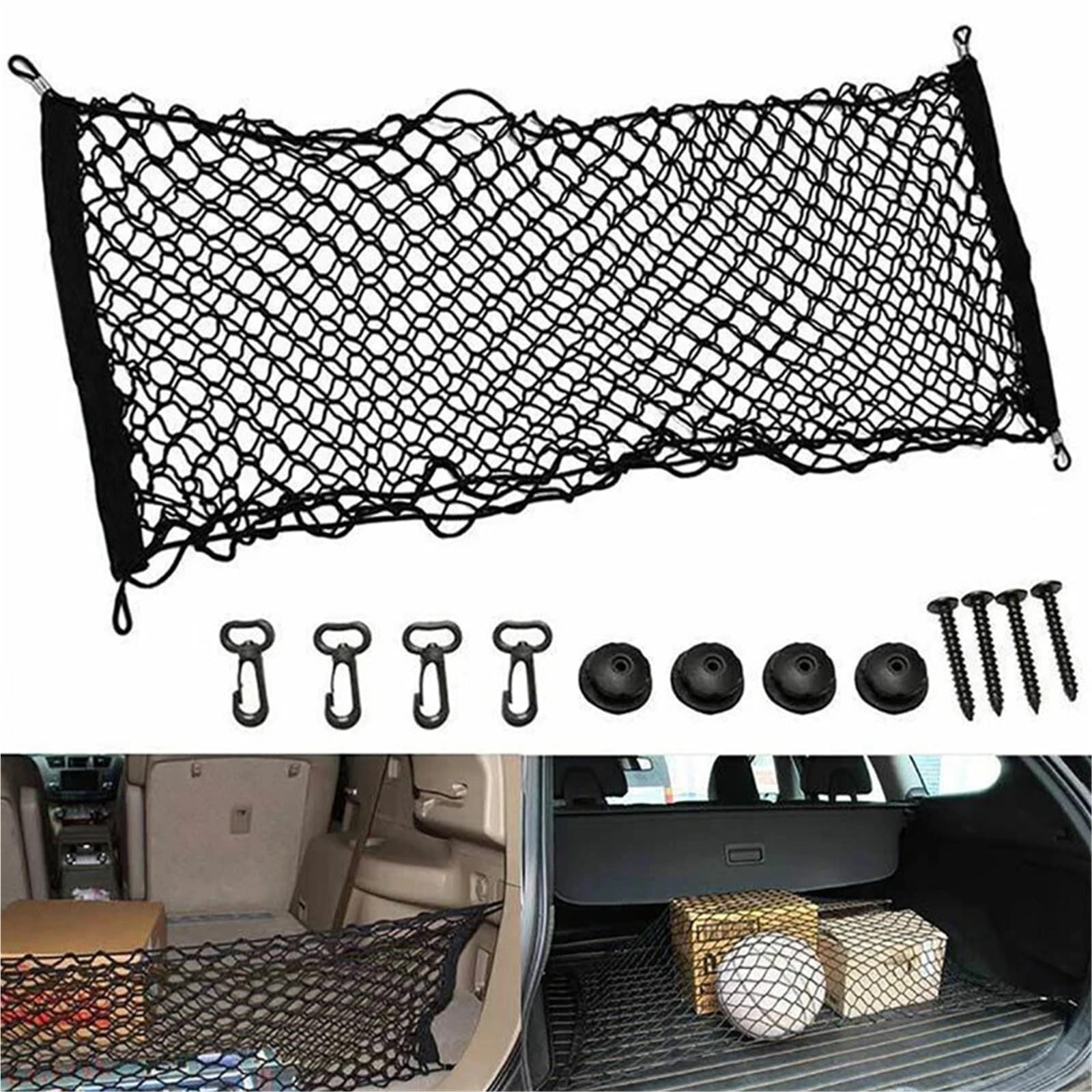Red para El Maletero del Coche Red de Carga Grande for Coche, Malla elástica Nailon, for Guardar Equipaje y ordenar la para Equipaje(110cm*40cm)