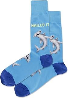 Hot Sox Men's Fun Pop Culture & Celebration Crew Socks-1 Pair Pack - Cool & Funny Conversation Starter Novelty Fashion Socks