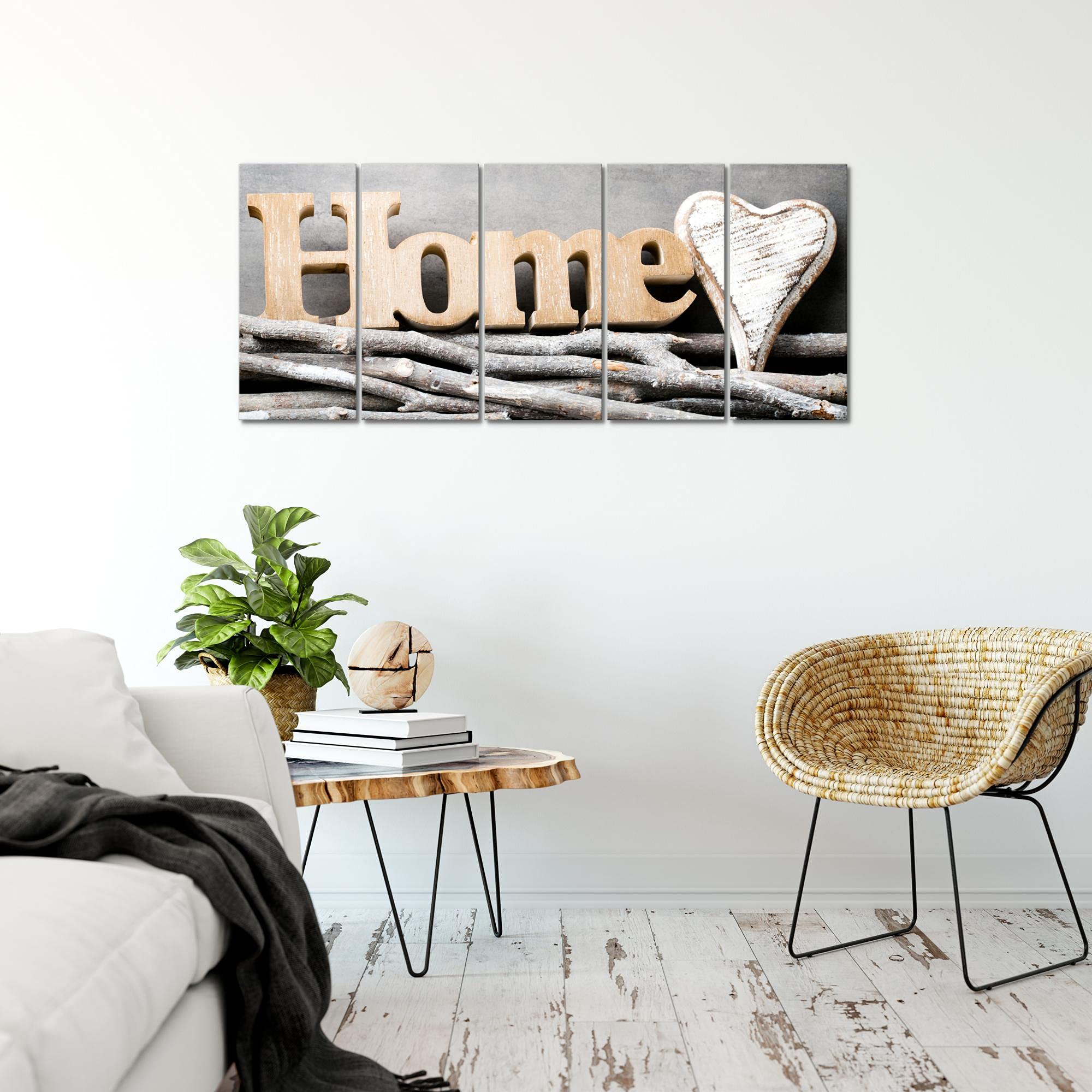 Tableau Déco Murale Runa Art - Cœur Impression Sur Toile, 50x40cm - Salon/Chambre
