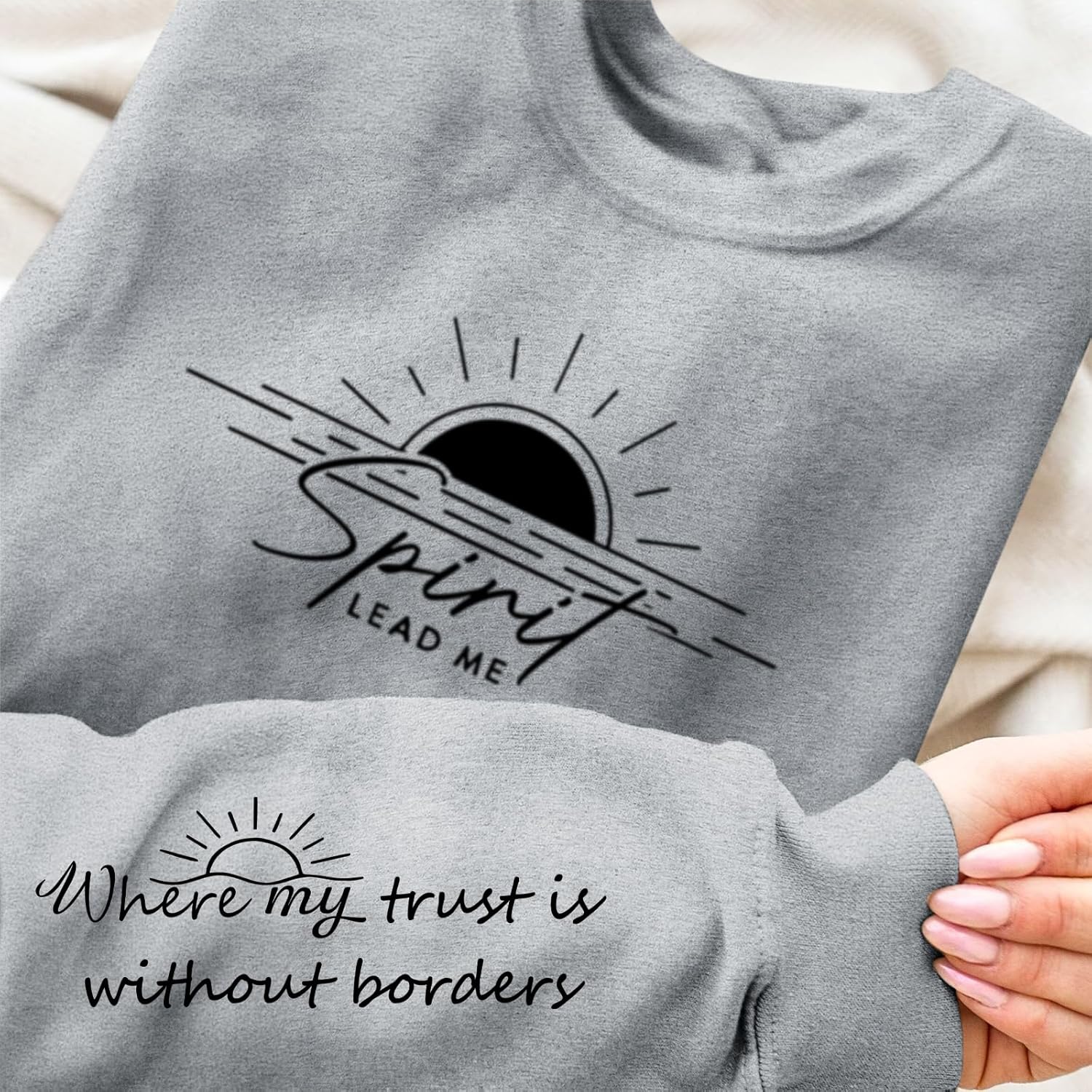 Women Christian Sweatshirt Jesus Religious Faith Long Sleeve Shirt Bible Verse Inspirational Hoodie Pullover Tops - Image 5