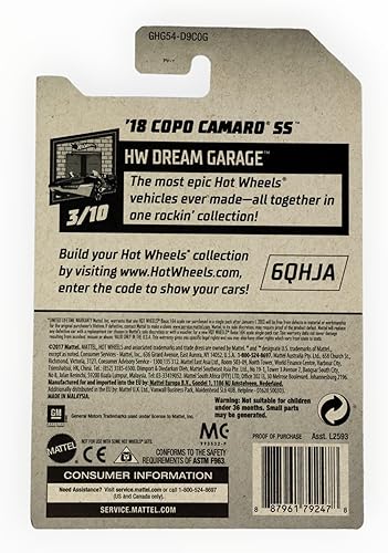 Miniatura 2 de Hot Wheels '18 Copo Camaro SS, HW Dream Garage 310 rojo 20250