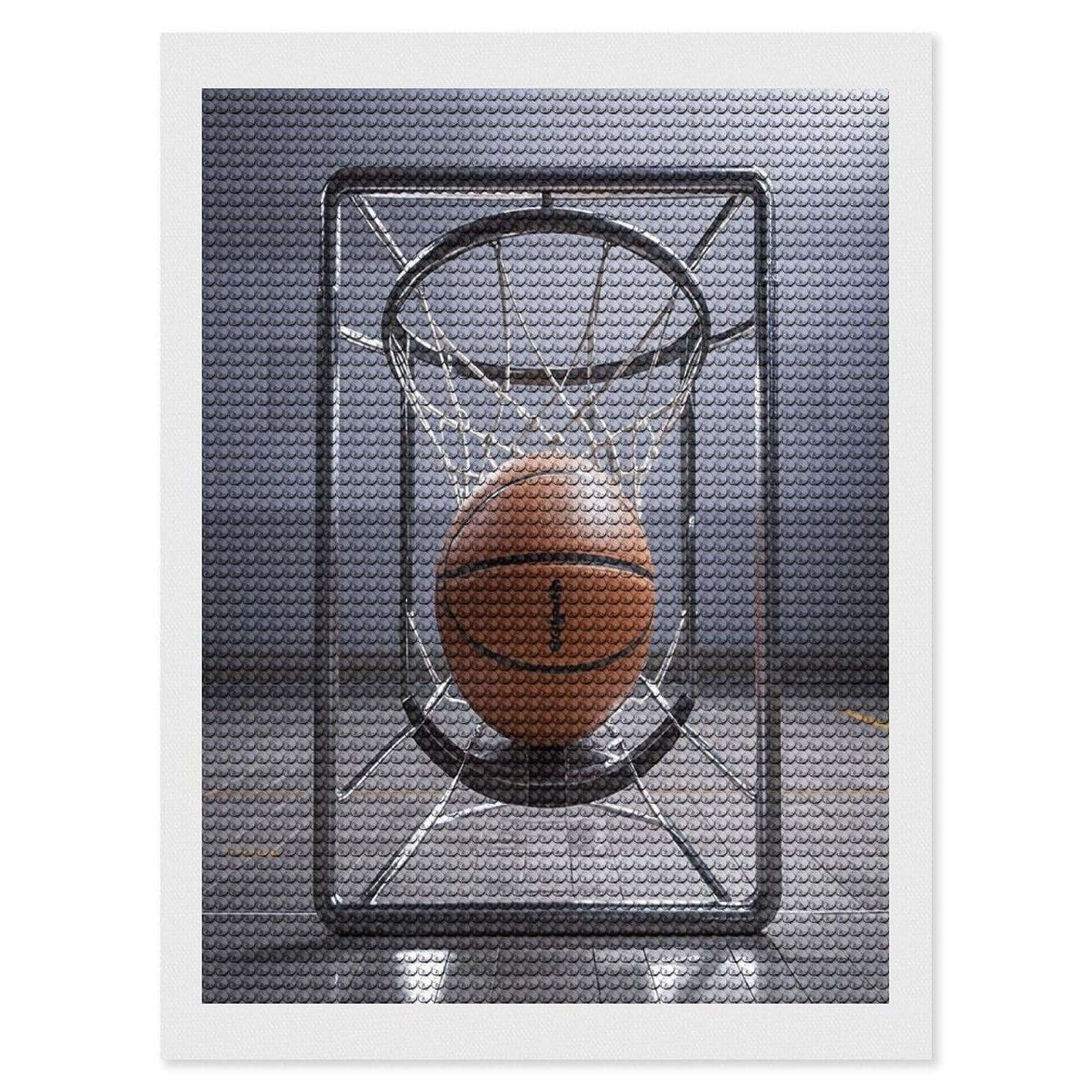 FekiLoot Basketball Diamond Painting Kits for Adults Round Paint with Diamonds Pictures Gem Art Painting Kits Personalized Diamond Art Full Drill for Beginners Home Wall Decor