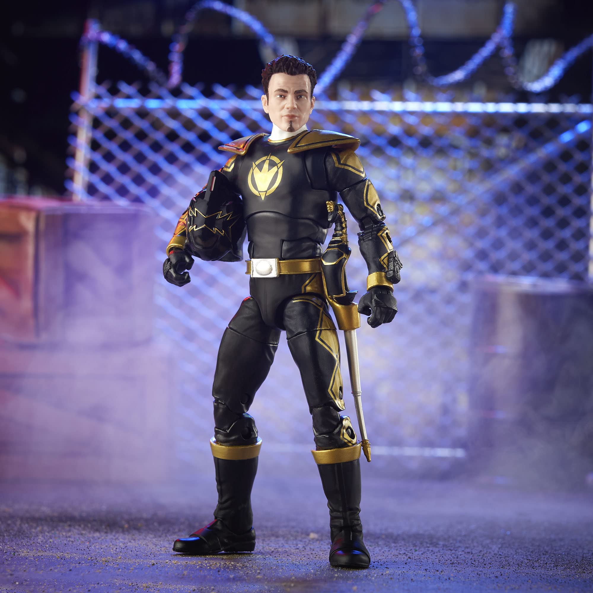 Power Rangers Lightning Collection Dino Thunder Black Ranger - Figura de acción coleccionable de 6 pulgadas con accesorios, a partir de 4 años | Power Rangers Lightning Collection - Figura de acción de 6 pulgadas Wave 14 - Dino Thunder Black Ranger