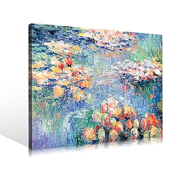 Amazon.co.jp: アートパネル クロード・モネ 睡蓮 抽象 風景画