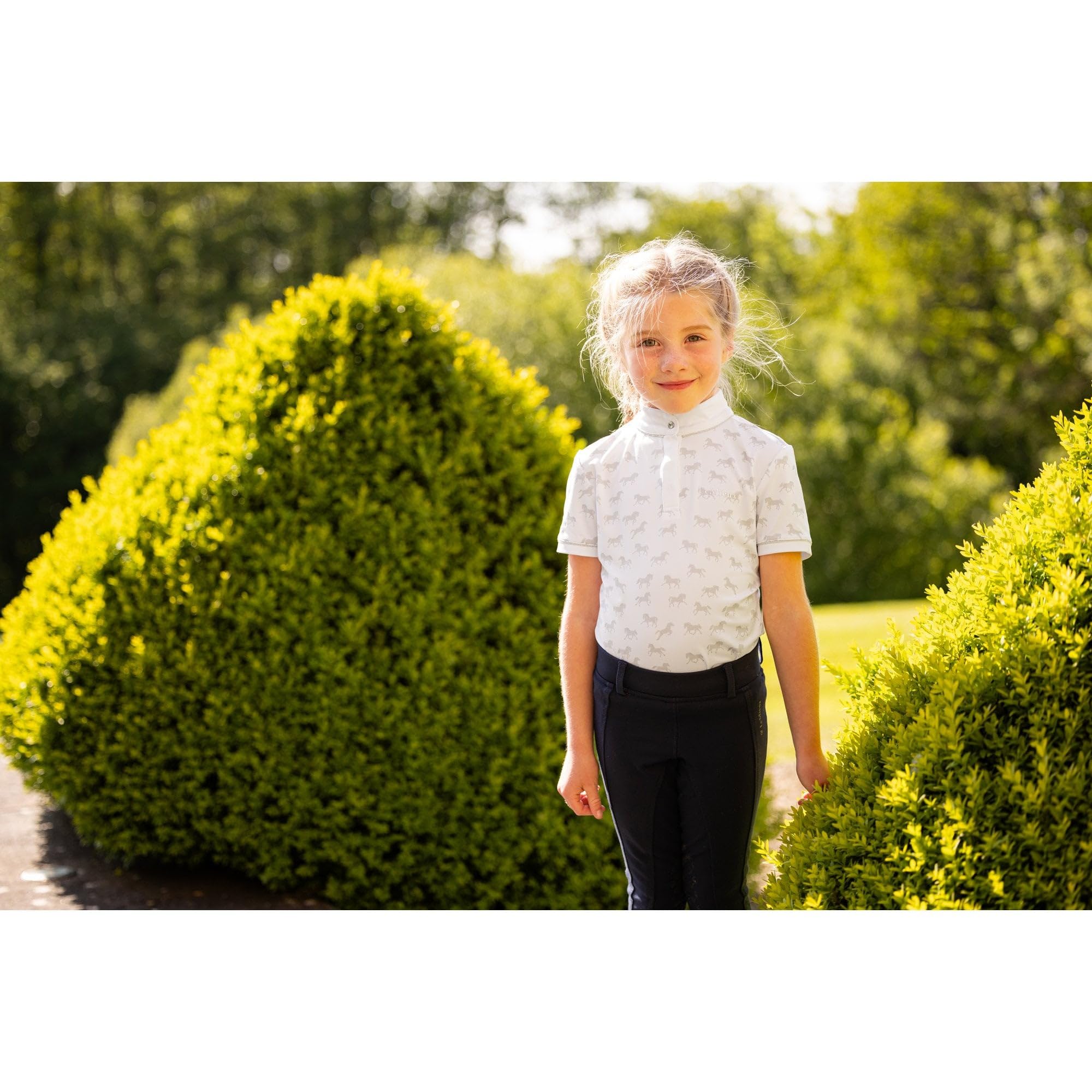LeMieux Mini Bella Chemise de concours pour enfant Blanc