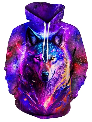 Unisex Cool 3D Fleece Liner Hoodies Upgrade Quality Pullover Novelty