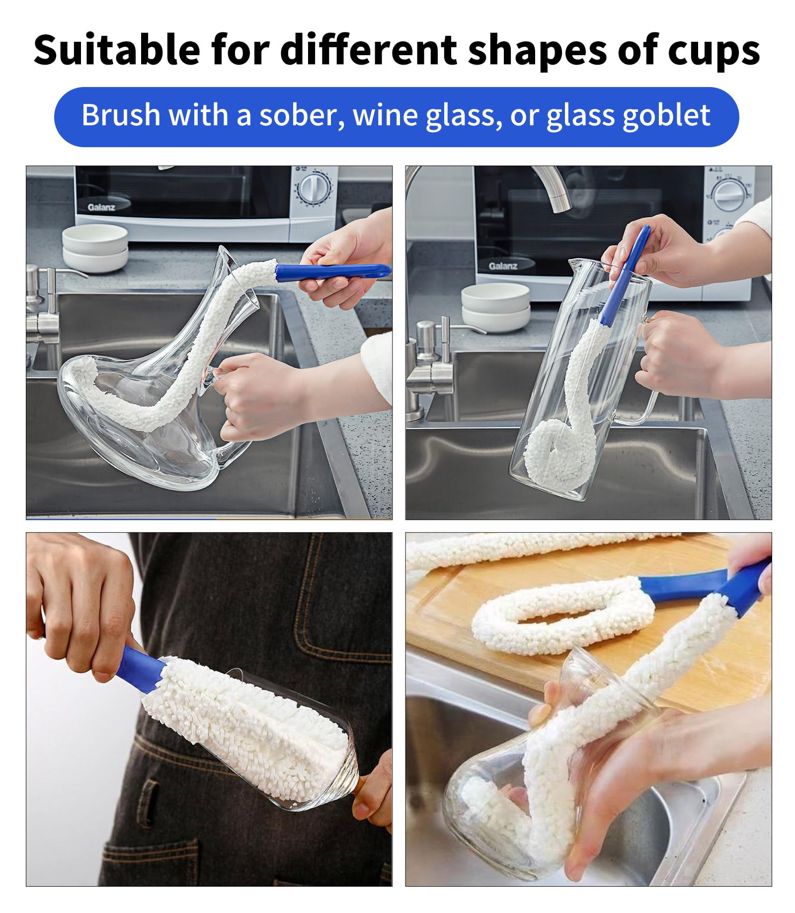 Materiale PP Alimentare Sicuro Pezzi 3 In 1 Spazzola Di Pulizia Multifunzionale, Per Coperchio Tazza Bottiglie D Acqua Tastiera 98317265 Spazzole Per Pulizia