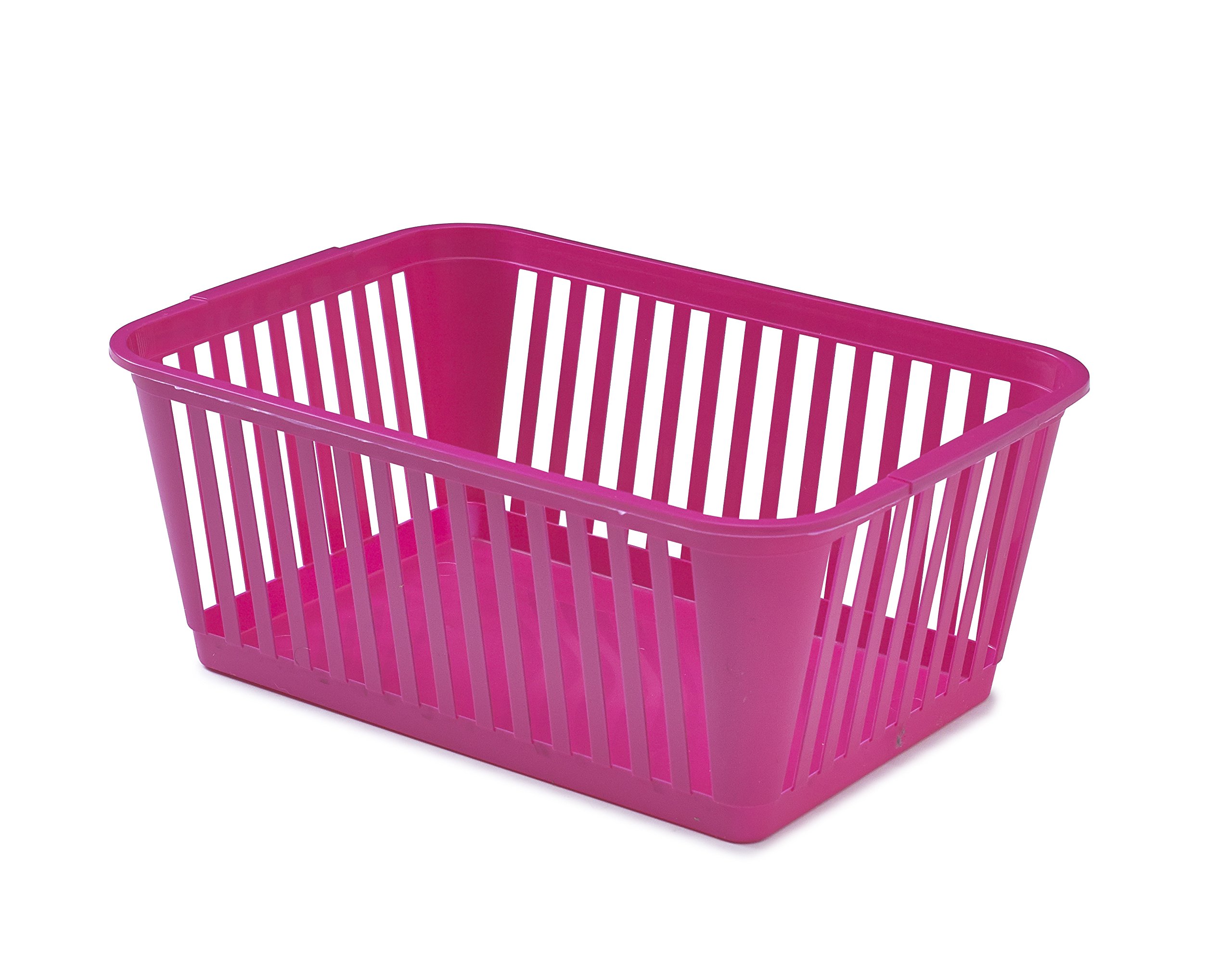 Whitefurze Handy Basket, Plastic, Hot Pink, 37 cm