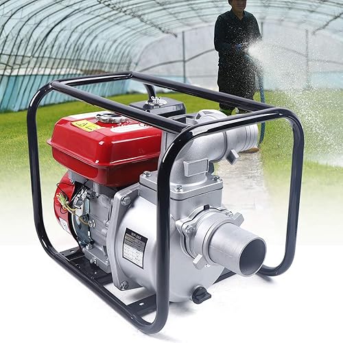Miniatura 1 de Bomba de agua de gasolina de riego bomba de alta presión portátil de 75 HP para riego agrícola drenaje y resistencia a las inundaciones aluminio rojo