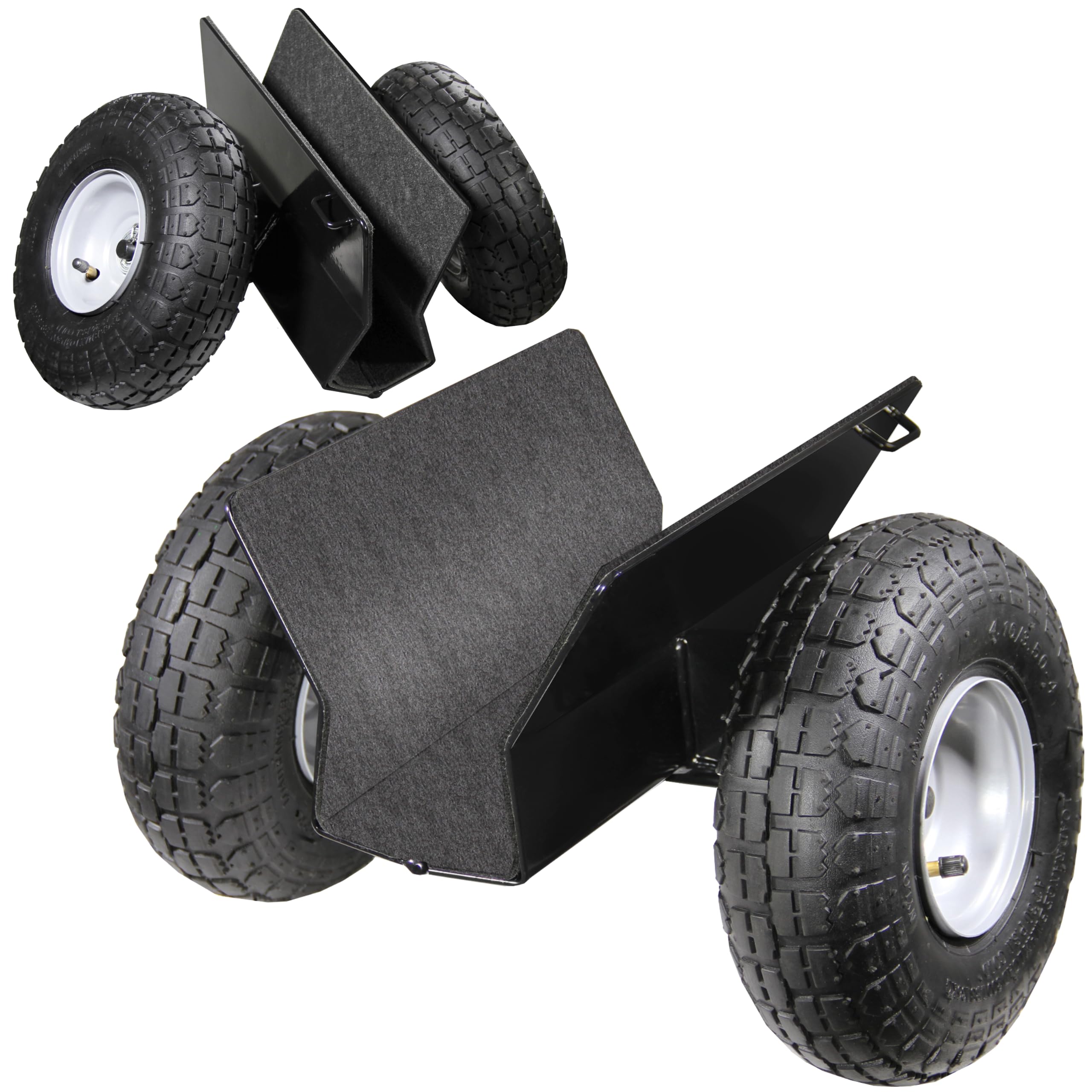 Plattenroller Plattenwagen mit Handgriff, 275kg Tragkraft, klappbar, Klemmwagen für Türen, Holz und- Glasplatten, 4.10/3.50-4 Reifen P5