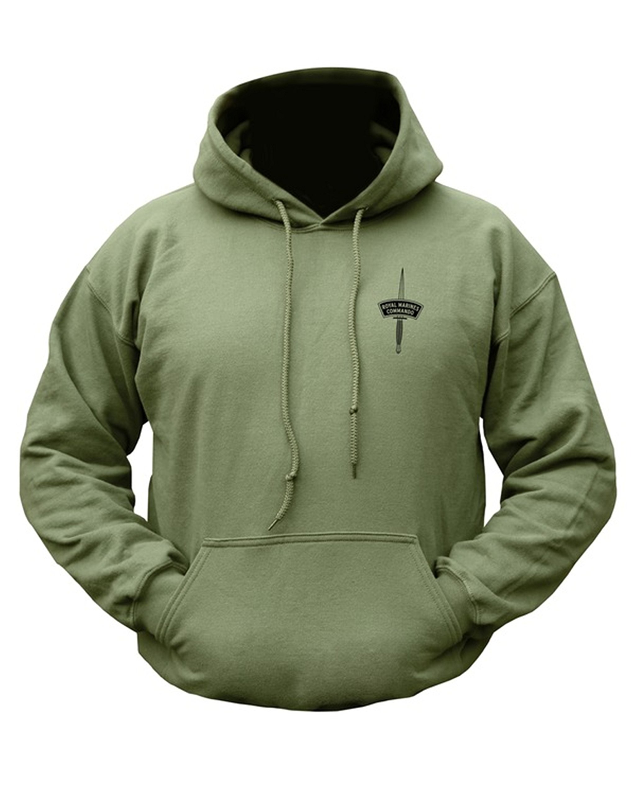 Army Combat Military Royal Marines Commando Marine Sweathirt Hoodie Hooded Top (Large (39-41"))
