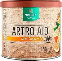 Nutrify Artro Aid – Colágeno Hidrolisado Tipo 1 e 2 com Ácido Hialurônico – Sabor Laranja – 200 g