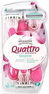 Wilkinson Sword Quattro for Women Sensitive Disposable Razors x3