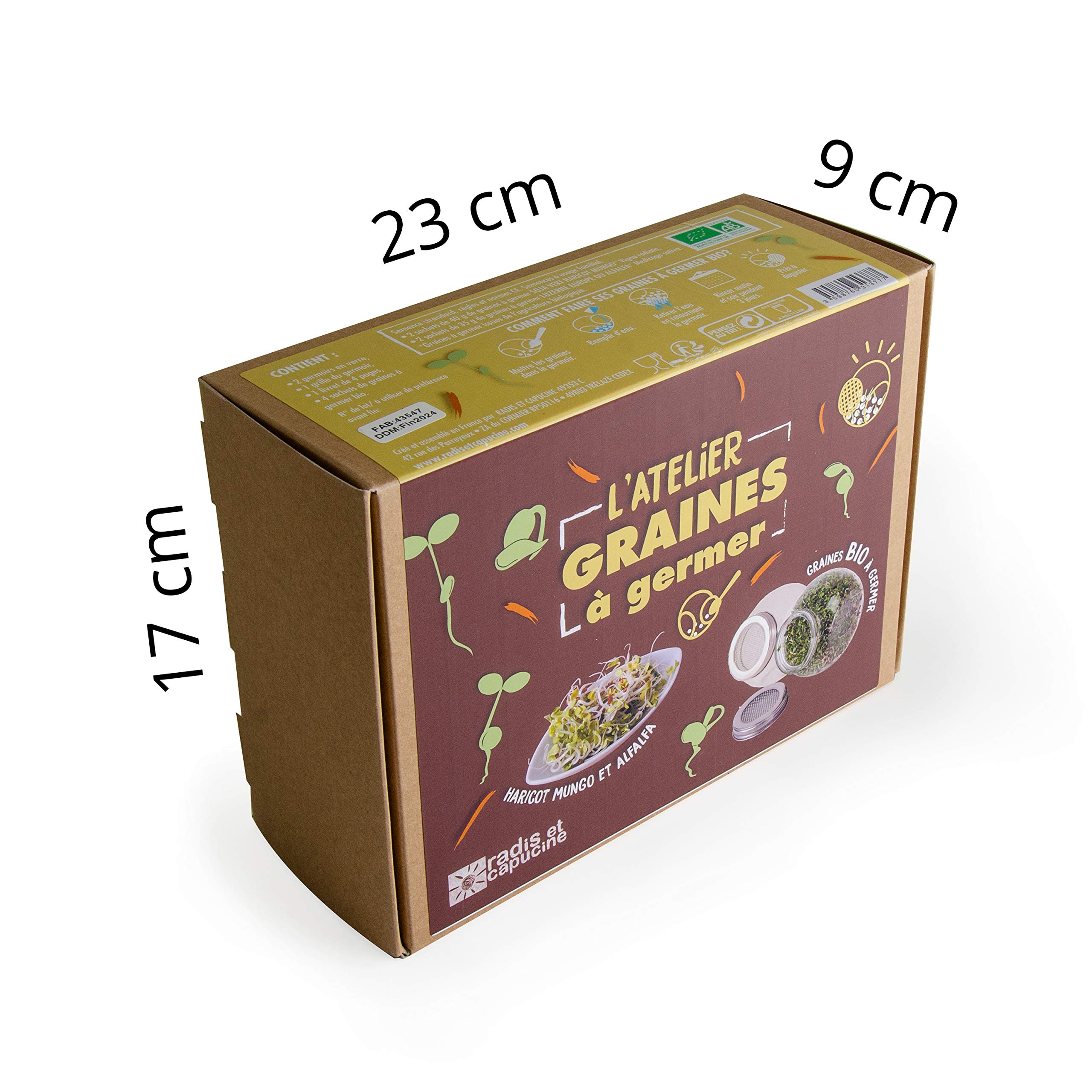 Radis et Capucine - L'atelier Graines À Germer Bio - 4 Sachets