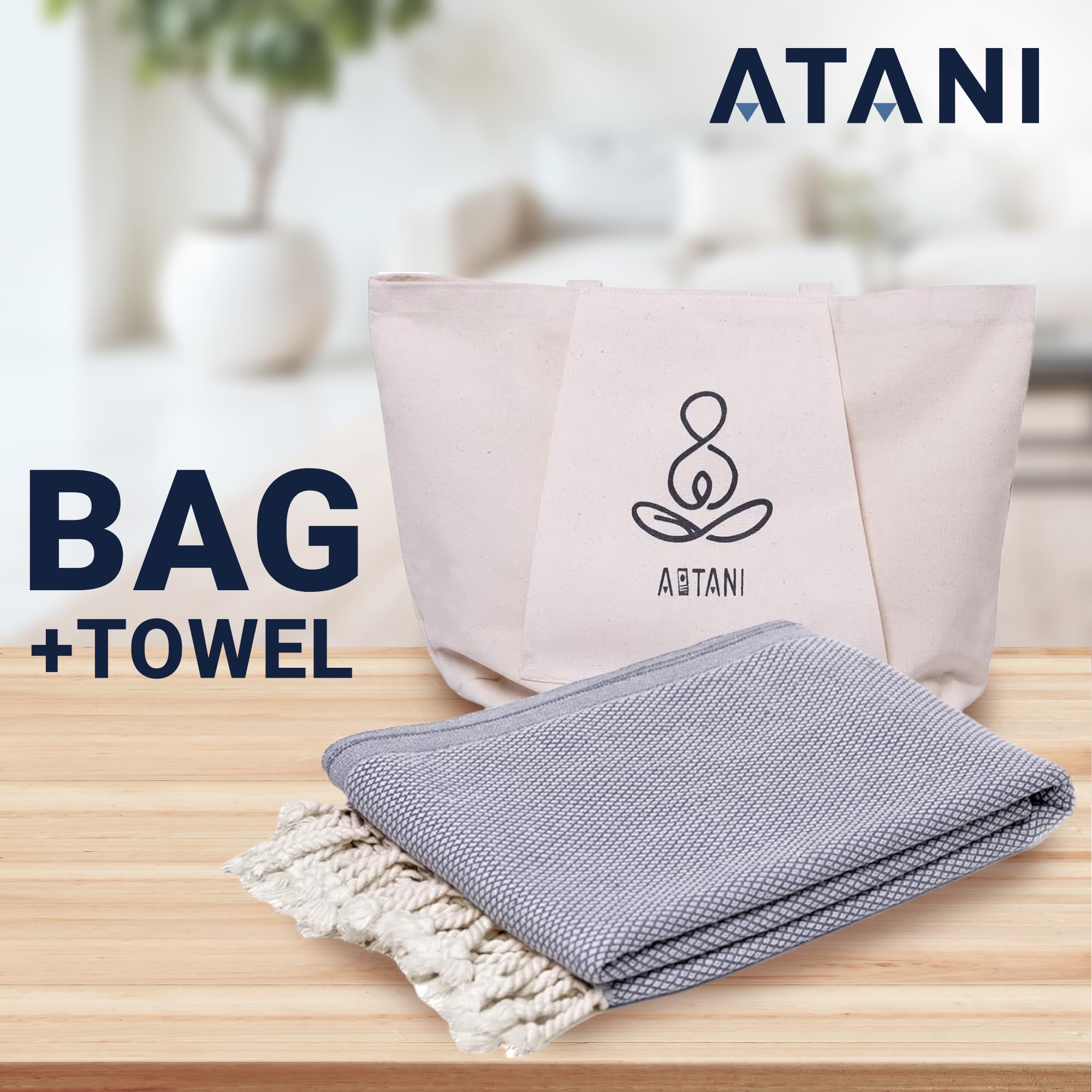 ATANI Turkish Beach Towel (69x35 Inches) - Image 2