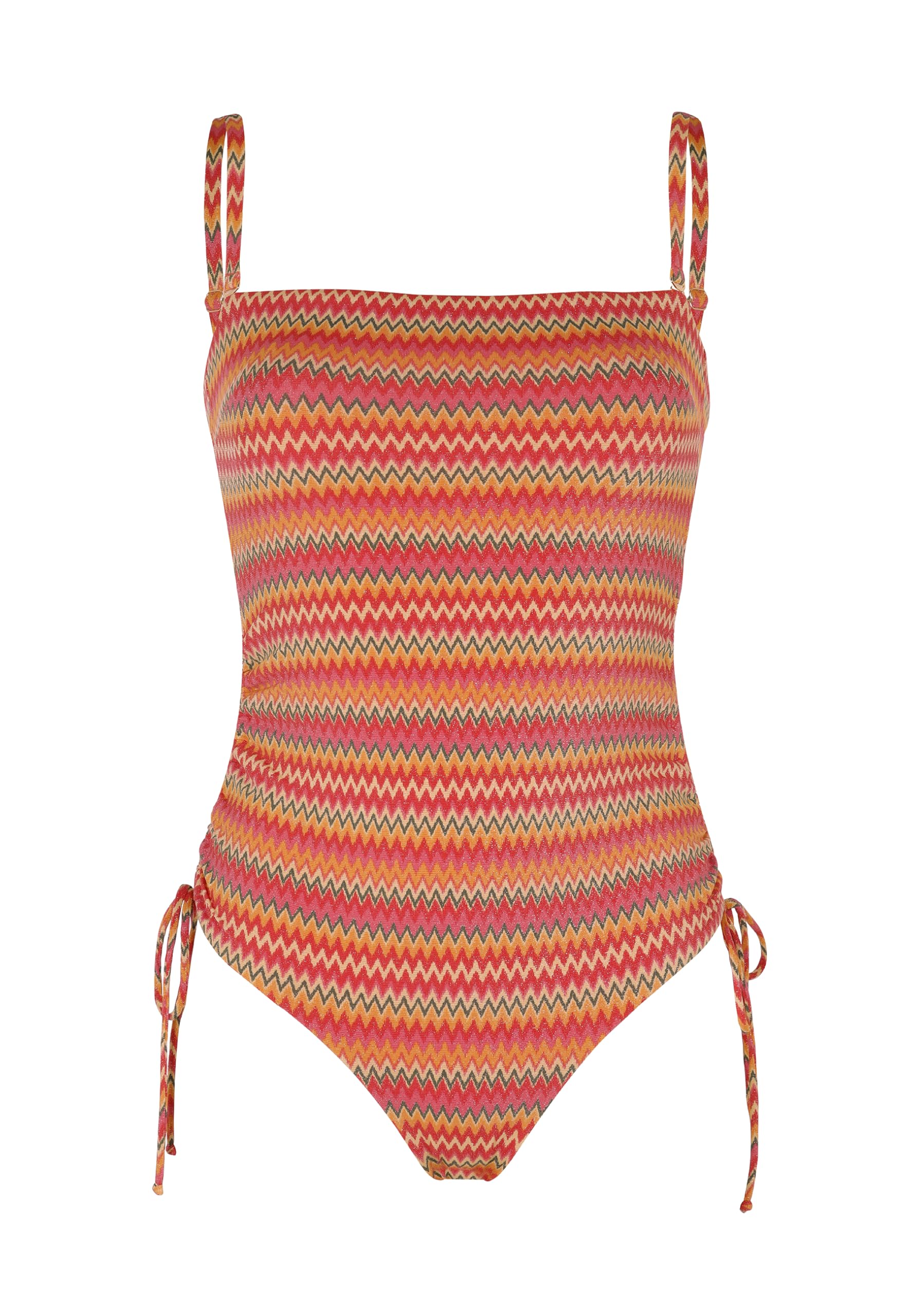 Lovable Costume da Bagno Intero in Microfibra Lurex | Senza Ferretto e Imbottitura Estraibile | Coulisse Regolabile sui Fianchi | Moda Mare Printed Lurex Donna