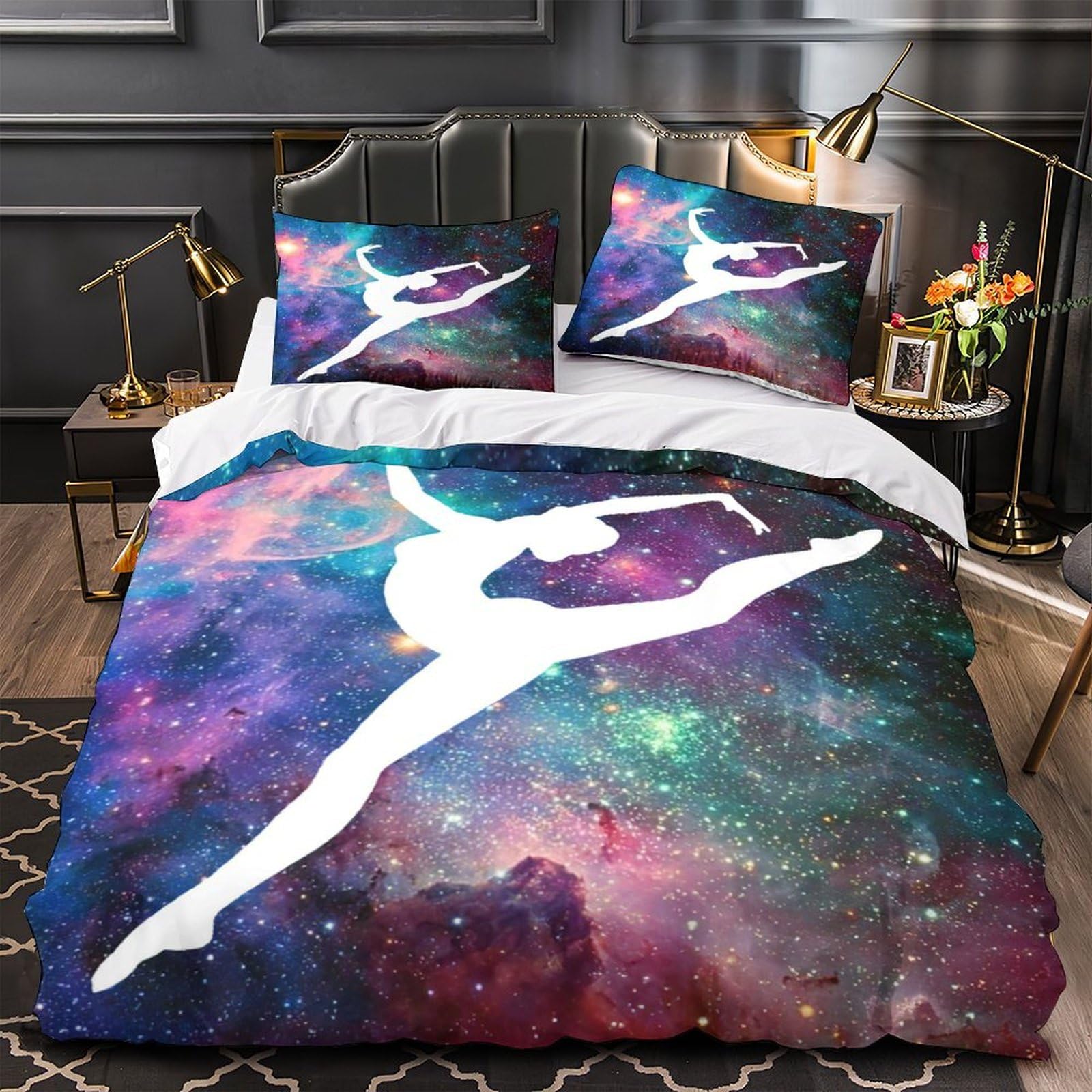 Housse de couette microfibre de qualité silhouette de danseuse