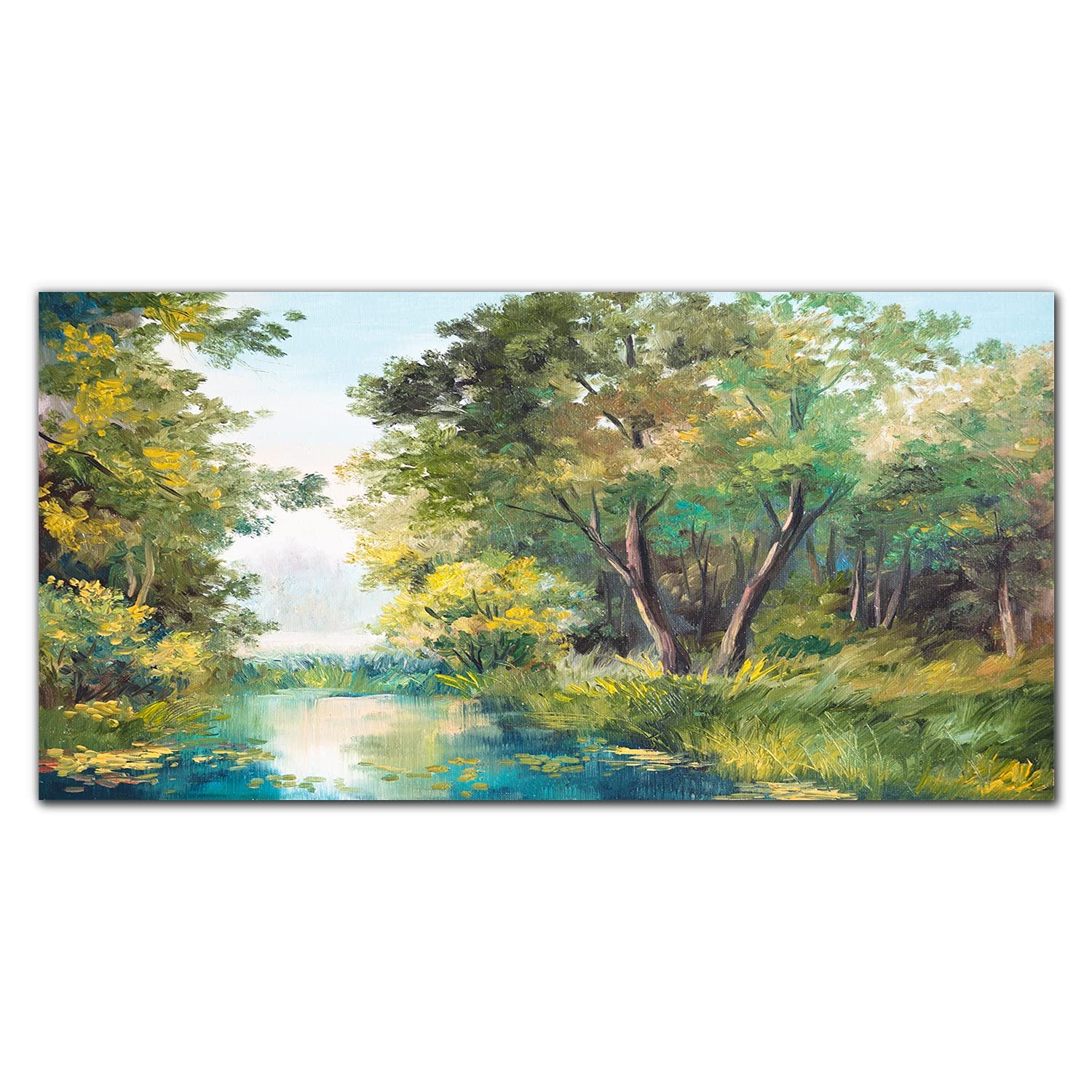 Crédence de cuisine dosseret adhésif en verre 140x70cm forêt