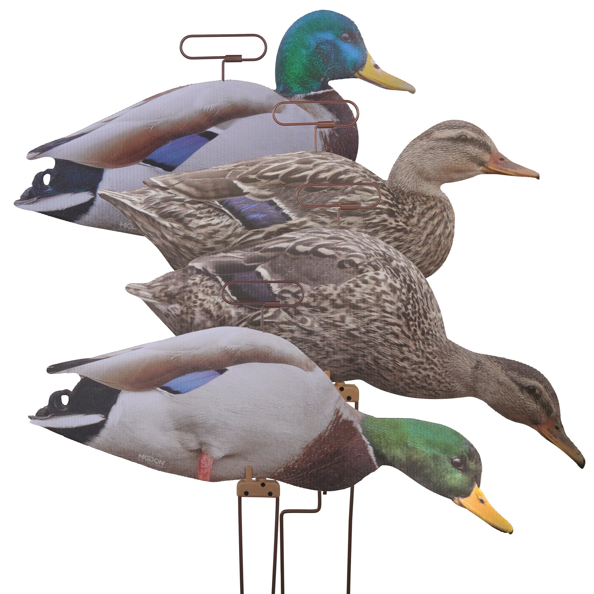 Higdon Outdoors Flats Mallard Motion Silhouette Waterfowl Decoy, 12-Pack