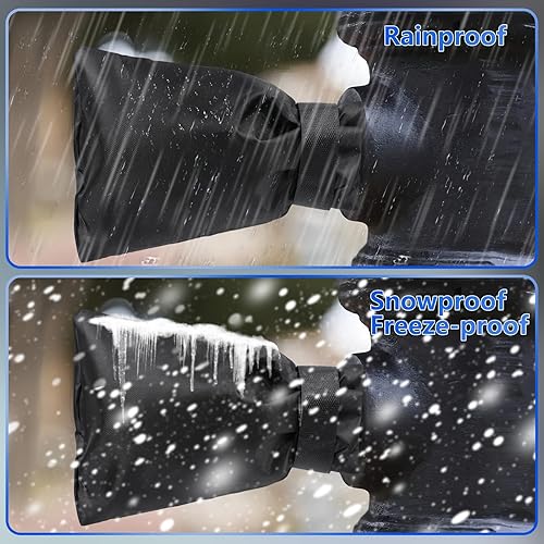 Miniatura 2 de Fundas de grifo para exteriores para invierno, paquete de 4 unidades, 5.9 pulgadas de ancho x 8.3 pulgadas de alto, protección contra congelación de