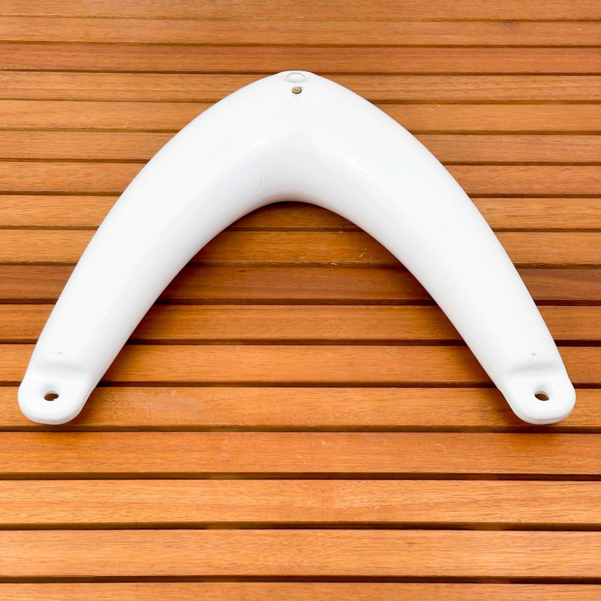 GATE14® Parabordo di Prua Angolare in Plastica Bianco con Valvola di Gonfiaggio