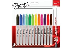 Sharpie Fine Point Permanent Markers in Assorted Colors (12-Count)