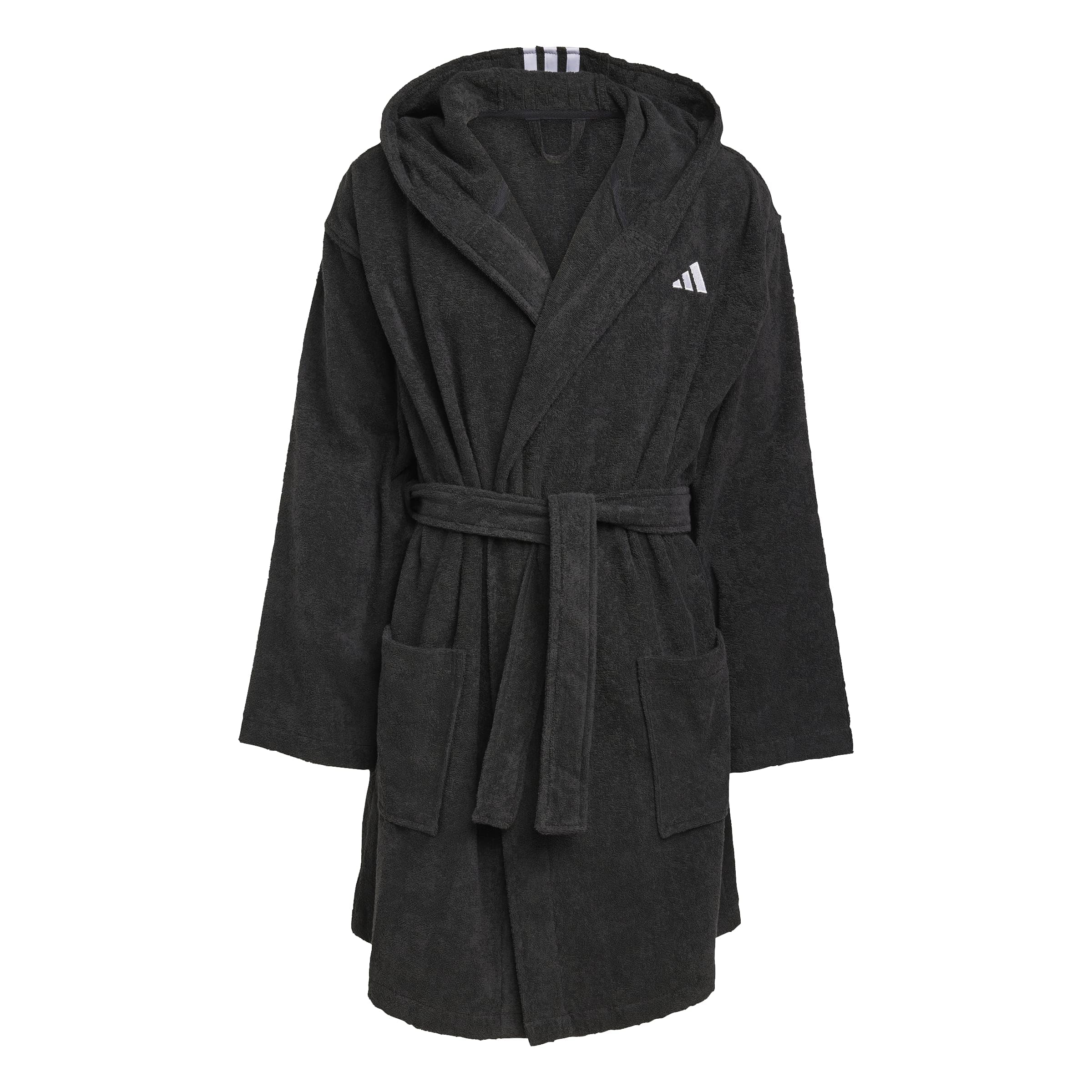 adidas Mixte HOODED BATHROBE, Black, S