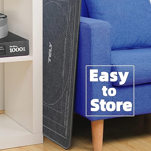 Miniatura 9 de TELY Tablero de rompecabezas de fieltro rígido con inclinación  Superficie antideslizante  Tapete de rompecabezas fácil de mover  Hasta 1000 piezas