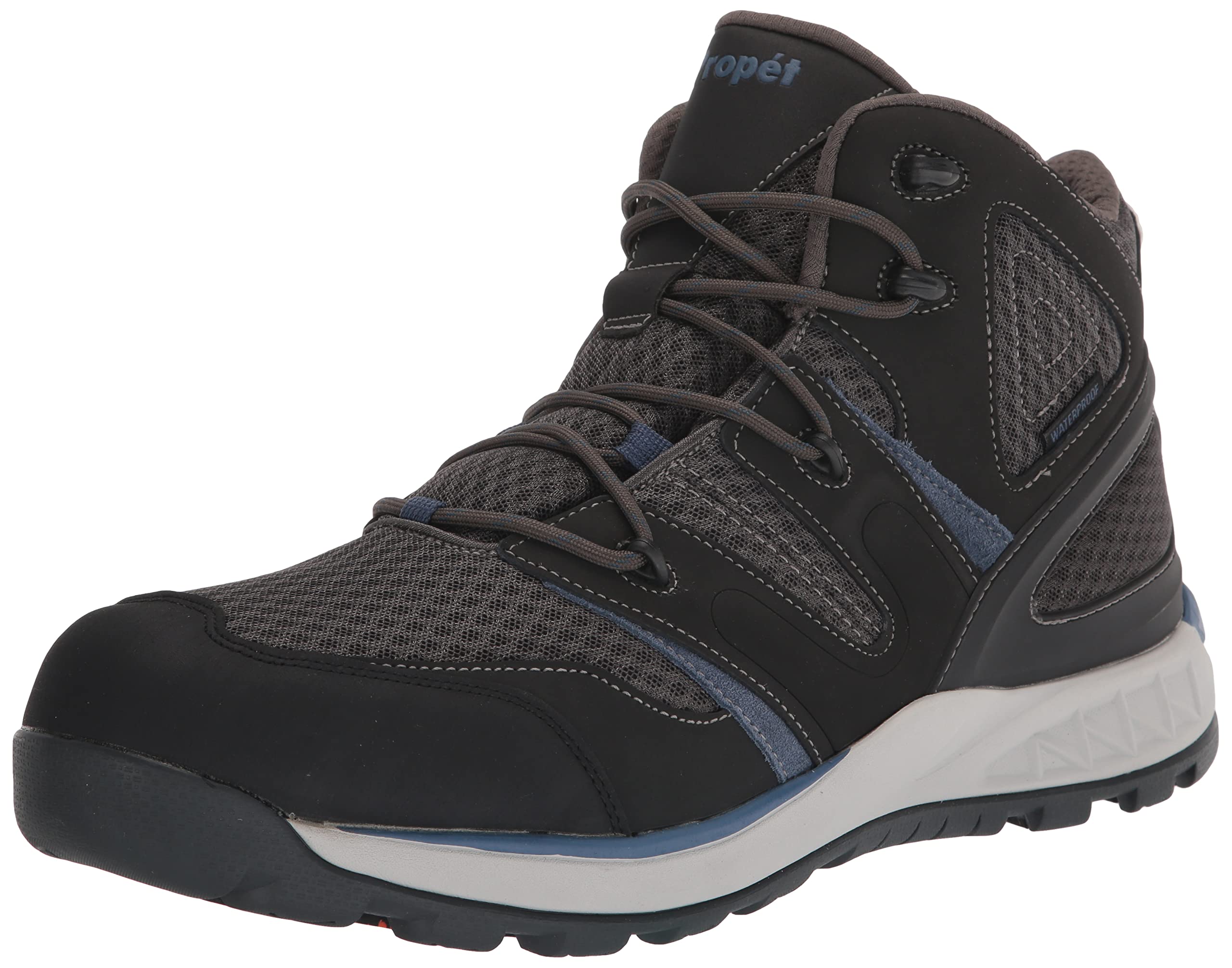 Propet Mens Veymont Round Toe Hiking Hiking Casual Boots Ankle - Black