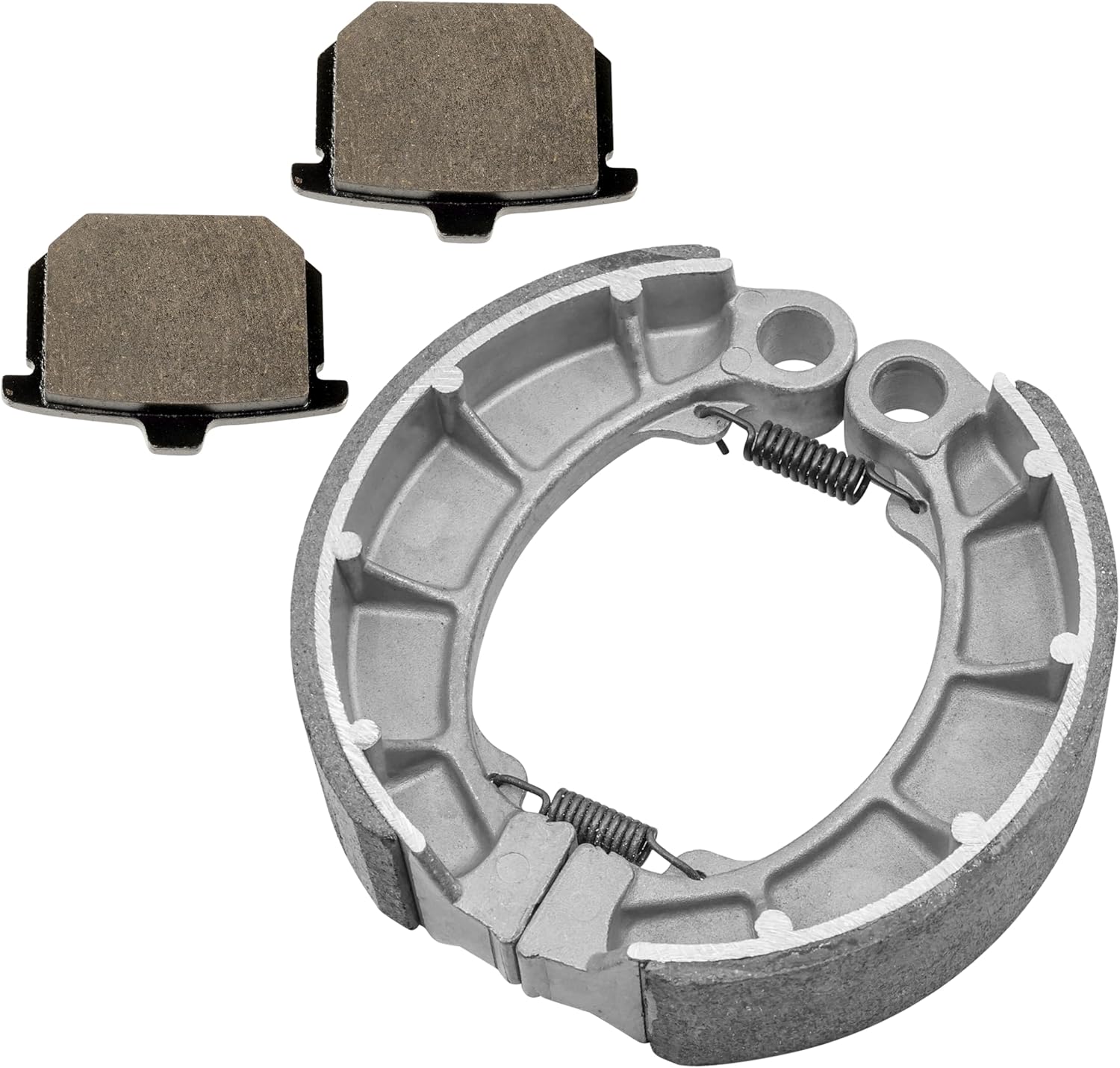Caltric Front Brake Pads and Rear Shoes Compatible with Honda CX500C Custom / Cx500D Deluxe 1978-1981
