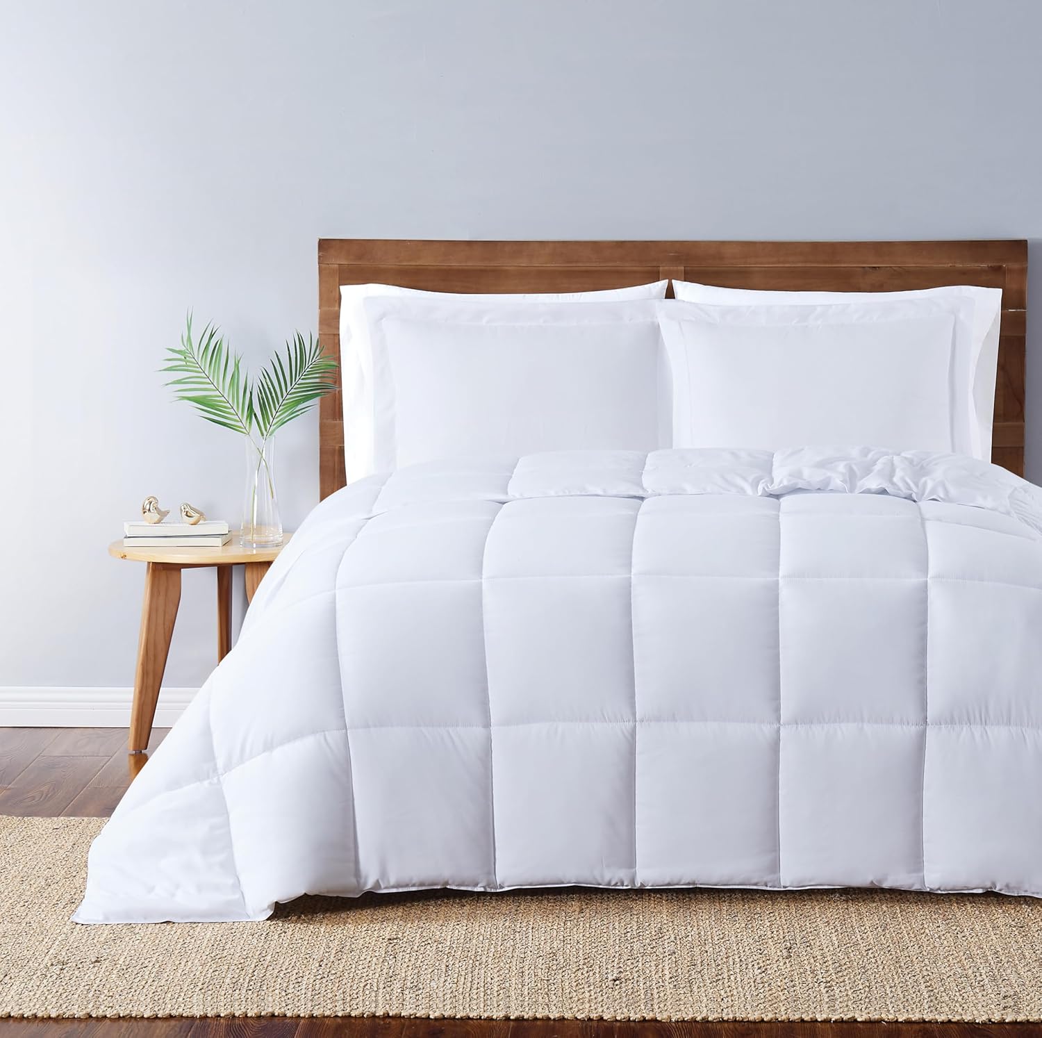 TRULY SOFT Everyday Reversible Comforter Set White Polyester 3-Piece Full/Queen Comforter Set, Solid Color Themed, for Men and Women, Oeko-TEX Certified Confidence