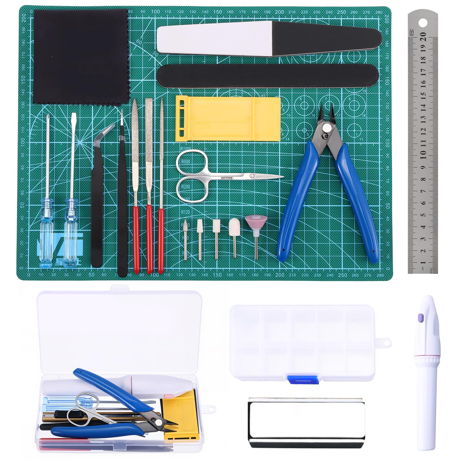 TYBYBB Modelbouwgereedschapsset - Doe-het-zelf gereedschapsset - Compatibel met Gundam Tool Kit Hobby - Modelbouwgereedschapsset voor doe-het-zelf tank, vliegtuig, automodel, montageset (24 stuks