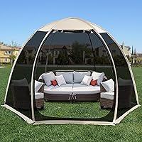 Alvantor Pop Up Screen House Gazebo 6x6 ft - Instant Igloo Tent with Mosquito Netting, UV Protection for Patio, Backyard, 2-3 Persons