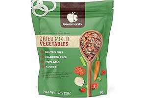 Gourmanity 2 lb Dehydrated Mixed Vegetables: Nutritious Soup Mix for Culinary Excellence