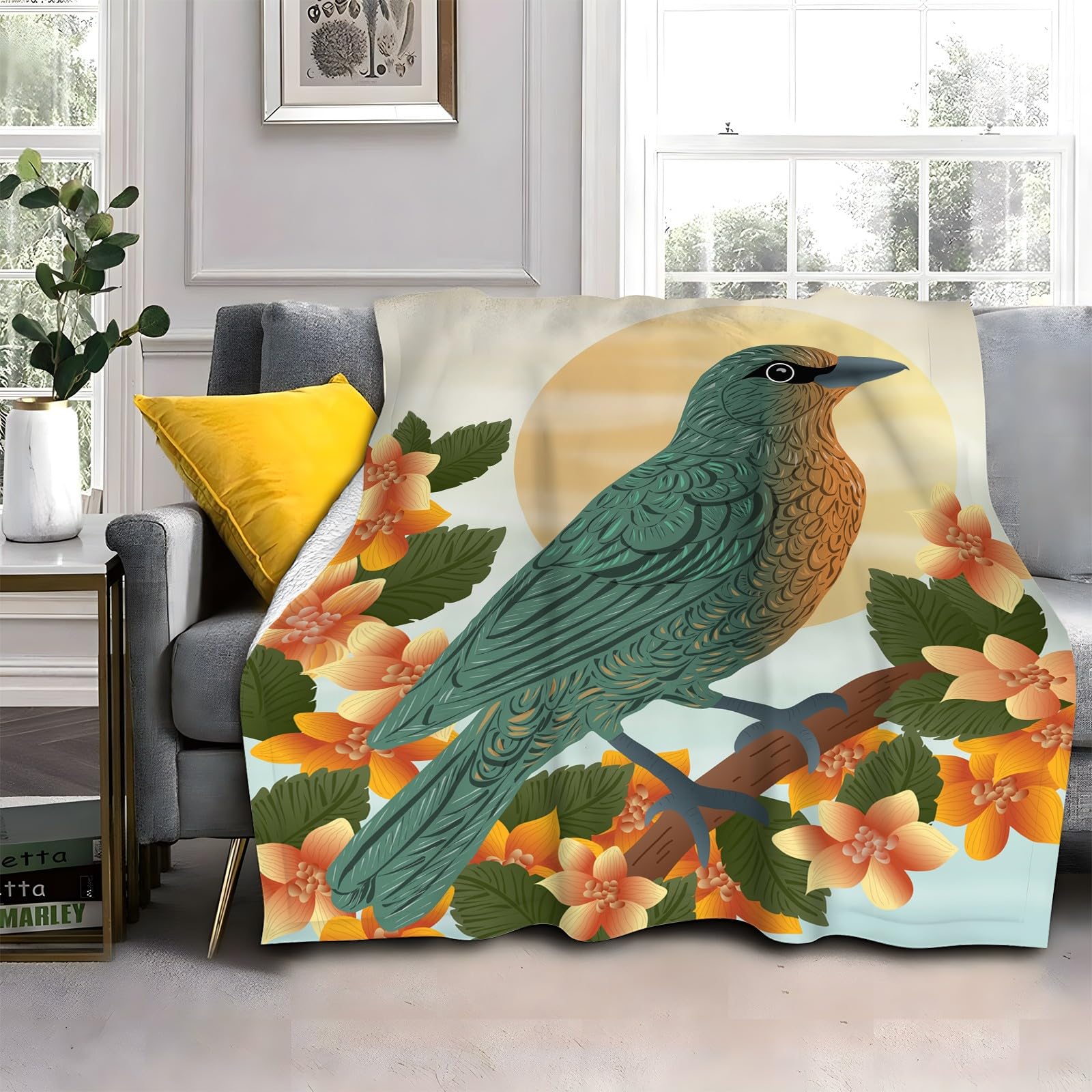 Koc na łóżko dla ptaków koc na łóżko pojedyncze ciepłe miękkie koce na sofę puszyste flanelowe 180 x 200 cm na wszystkie pory roku
