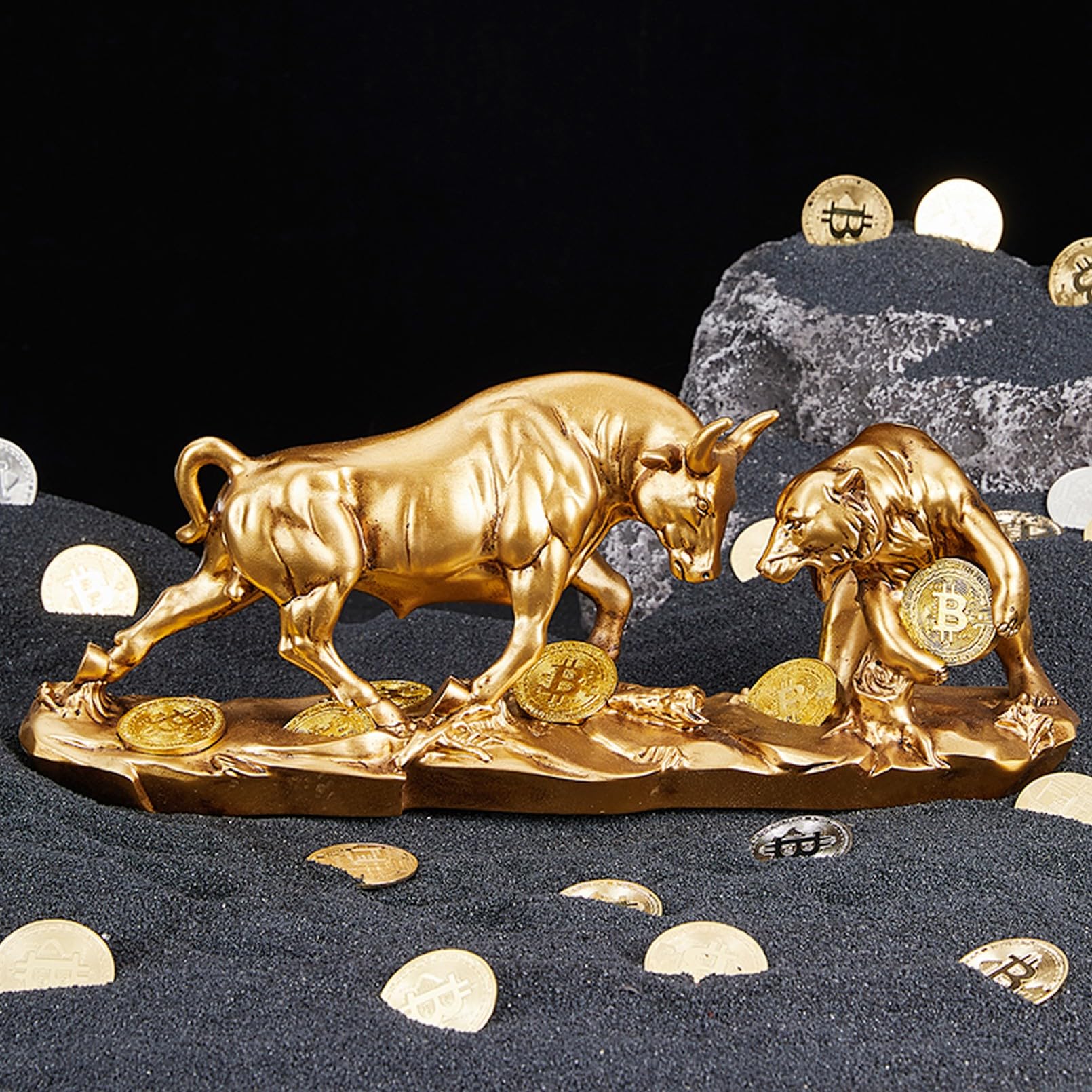 Amazon.com: AETVRNIWall Street Stock Market Bull and Bear Statue-Resin  Abstract Tabletop Decor, Stock Market Decor,Gifts for Financial Investment  Managers Investor,Gold,28cm/11in : Home & Kitchen