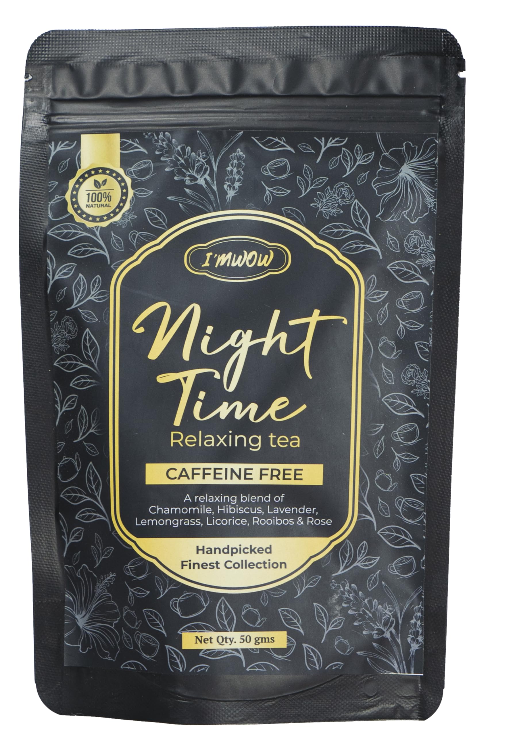 IMWOW Night Time Relaxing Tea - 1 Month Pack - 100Gm, Rooibos, Loose, Zero Calories | Caffeine Free | 7 Natural Ingredients (B0BKQRVQCR) Amazon Price History, Amazon Price Tracker
