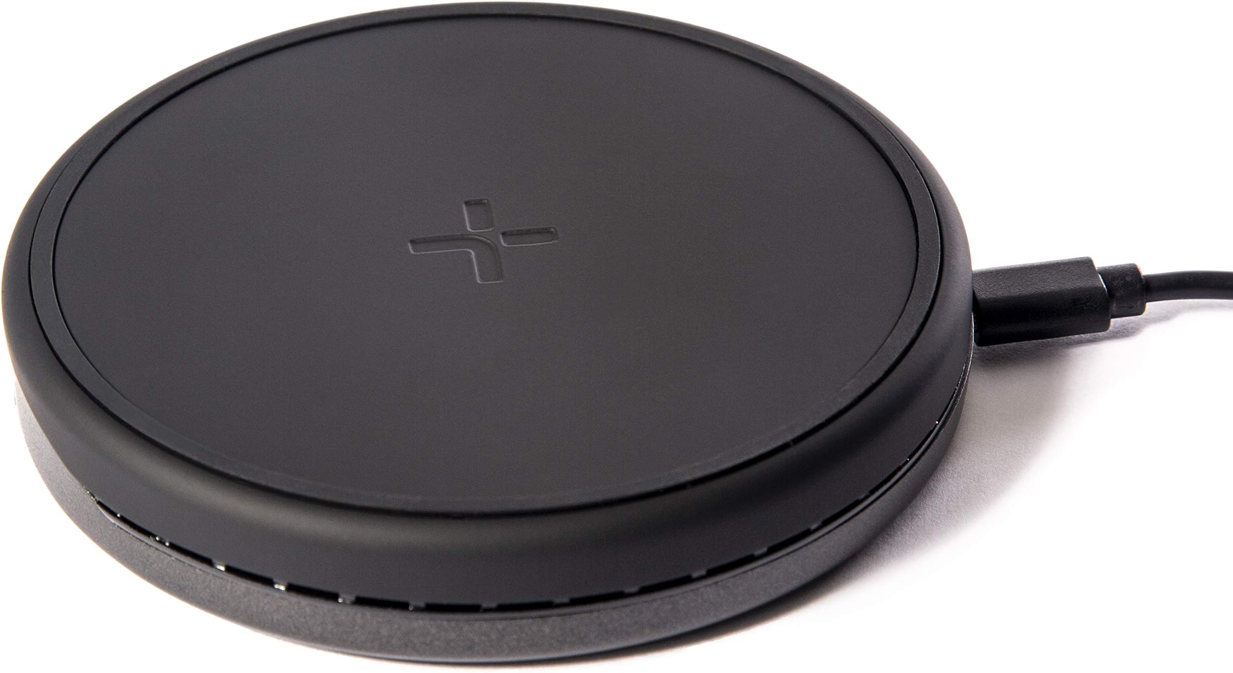 TYLT Crest Round Wireless Charger, Universal Fast Wireless Charging Pad, QI Certified 10w Max Compatible with Apple iPhones, Samsung Galaxy Phones, Wireless Buds and Other QI Capable Devices| Black