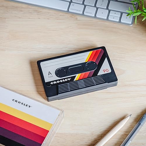 Miniatura 5 de Crosley Altavoz inalámbrico portátil Bluetooth de la cinta del casete CR3045BK-CS, negro clásico