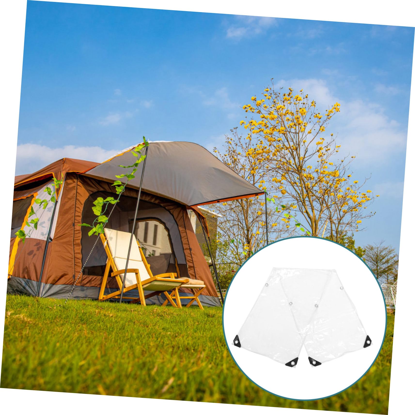 Balacoo Portable Folding Awning Tarp Tent PVC Breathable for Camping Fishing Outdoor Activities