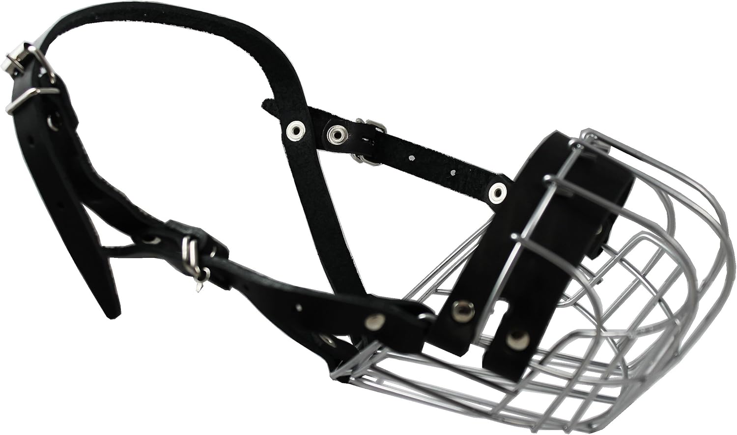 Metal Wire Basket Dog Muzzle Boxer, Bulldog Male. Circumference 14", Length 3.5"