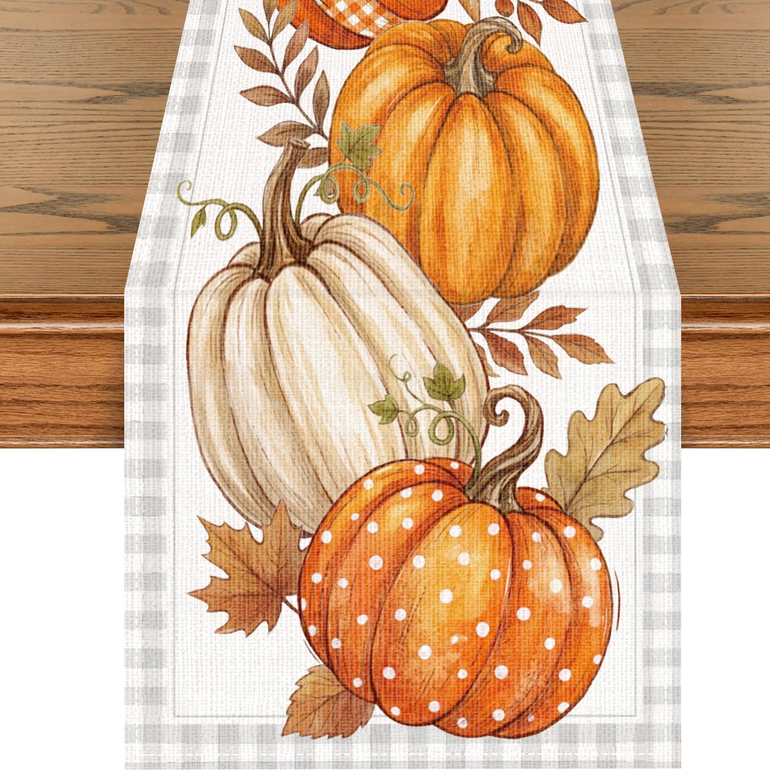 Luvart Autumn Decorations Table Runner for Home, Pumpkin Home Table Decor