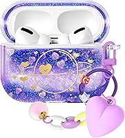 Vista 33 de Funda para Apple para Airpod 2/1 - Funda Kawaii bonita estética femenina femenina para niñas y mujeres, protector líquido con purpurina brillante