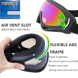 Yidomto Ski Goggles, 3 Pack Anti-Scratch Snow Goggles for Men, Women, Boys, Girls, Kids, Toddlers & Youth, UV 400 Protection for Skiing & Snowboard (Multicolor/Grey/Tawny)