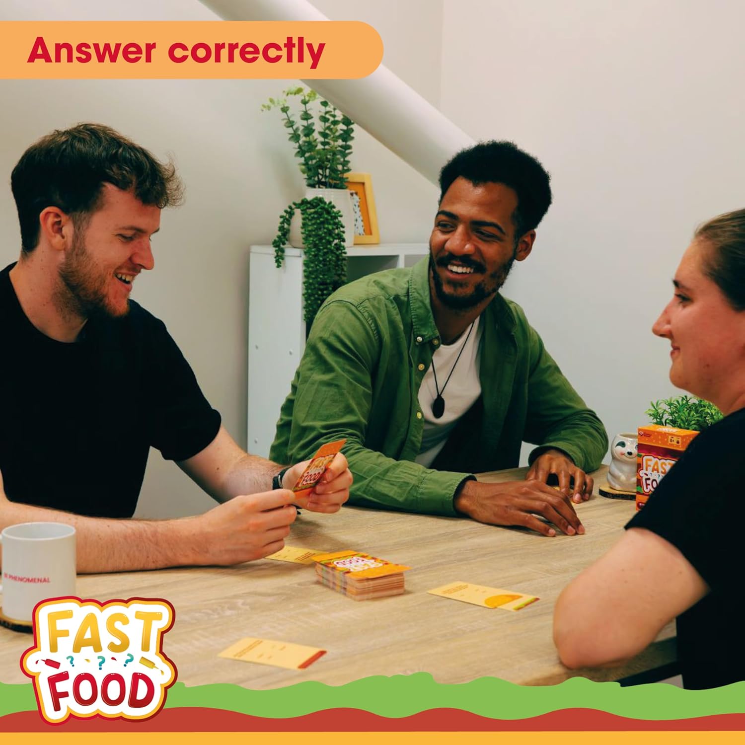 Fizz Creations Fast Food Card Game Food & Drink Trivia Game Card Building Game Age 8+ 2-6 Players 30 Minutes Playtime Fun Family Games Team Games Stocking Stuffers Kids Family Game